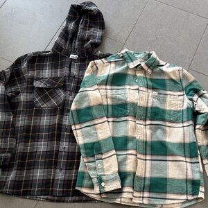 Molo Black and Green Abercrombie Plaid Kids Shirt Set sold as set